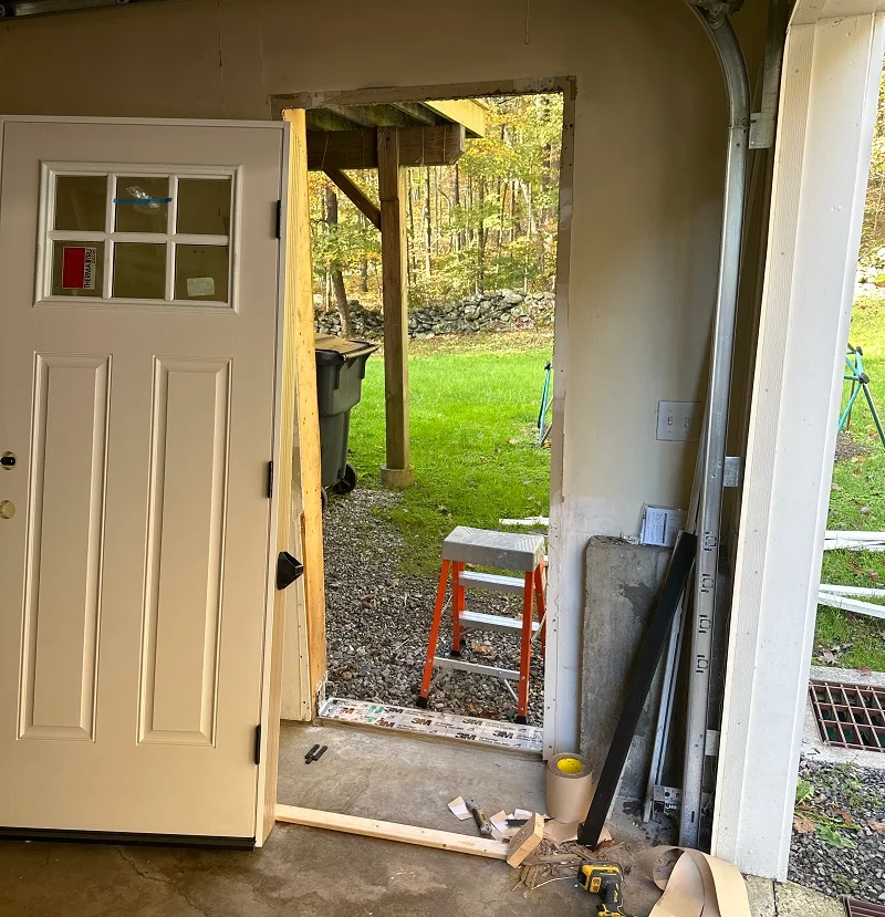 Basement door installation